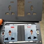 As you can see we are testting this 13 amp double socket that's why we open it 